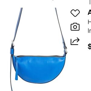 Blue Leather Crossbody Bag allsaints